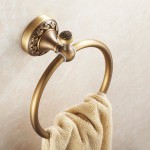 Antique Brass Bathroom Toilet Round Towel Ring Hanger